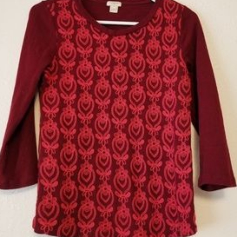 J Crew Long Sleeve Top Small EUC